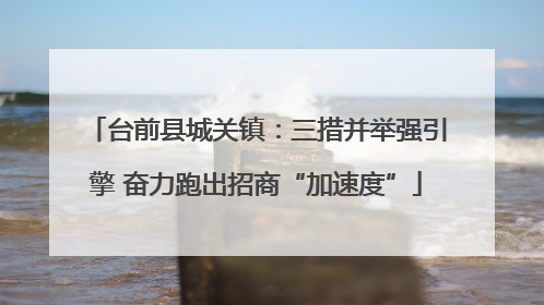 台前县城关镇：三措并举强引擎 奋力跑出招商“加速度”