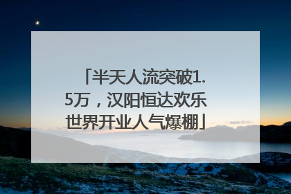 半天人流突破1.5万，汉阳恒达欢乐世界开业人气爆棚