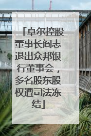 卓尔控股董事长阎志退出众邦银行董事会，多名股东股权遭司法冻结