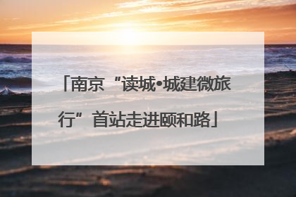 南京“读城•城建微旅行”首站走进颐和路