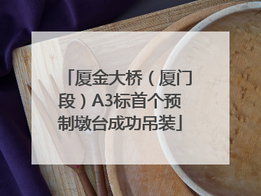 厦金大桥（厦门段）A3标首个预制墩台成功吊装