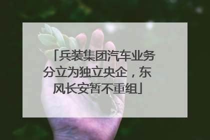 兵装集团汽车业务分立为独立央企，东风长安暂不重组