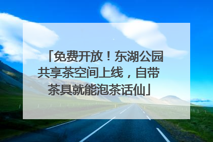 免费开放！东湖公园共享茶空间上线，自带茶具就能泡茶话仙