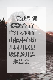 党建引领促融合 宜宾江安四面山镇中心幼儿园开展县级课题开题报告会