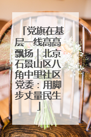 党旗在基层一线高高飘扬｜北京石景山区八角中里社区党委：用脚步丈量民生