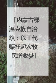 内蒙古鄂温克族自治旗：以工代赈托起农牧民增收梦