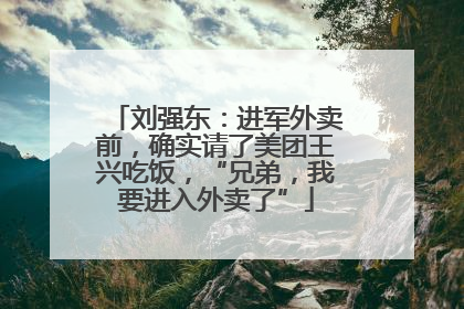 刘强东：进军外卖前，确实请了美团王兴吃饭，“兄弟，我要进入外卖了”