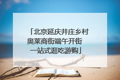 北京延庆井庄乡村奥莱商街端午开街 一站式逛吃游购
