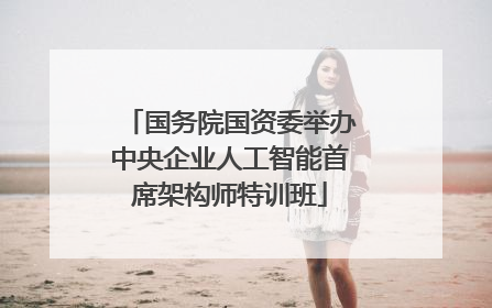 国务院国资委举办中央企业人工智能首席架构师特训班