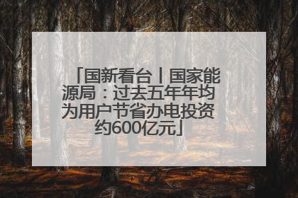 国新看台丨国家能源局：过去五年年均为用户节省办电投资约600亿元