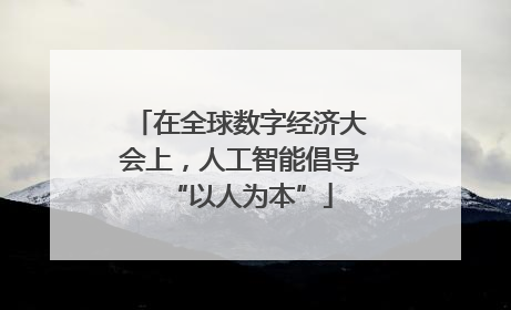 在全球数字经济大会上，人工智能倡导“以人为本”