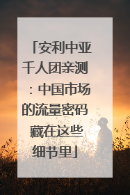 安利中亚千人团亲测：中国市场的流量密码 藏在这些细节里