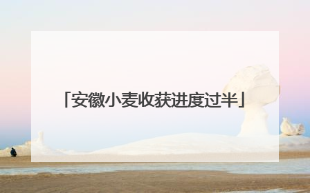 安徽小麦收获进度过半