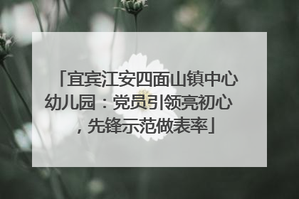 宜宾江安四面山镇中心幼儿园：党员引领亮初心，先锋示范做表率