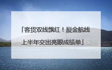 客货双线飘红！厦金航线上半年交出亮眼成绩单