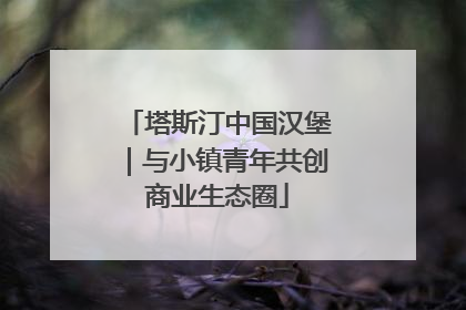 塔斯汀中国汉堡｜与小镇青年共创商业生态圈