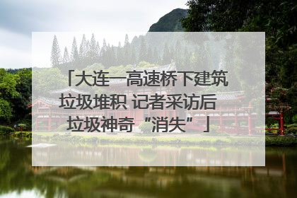 大连一高速桥下建筑垃圾堆积 记者采访后垃圾神奇“消失”