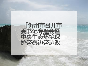 忻州市召开市委书记专题会暨中央生态环境保护督察边督边改工作推进会