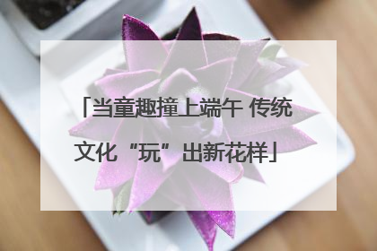 当童趣撞上端午 传统文化“玩”出新花样