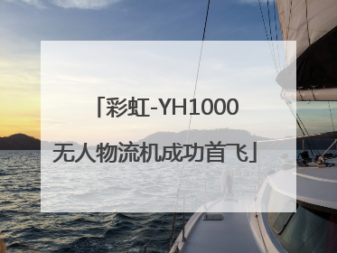 彩虹-YH1000无人物流机成功首飞
