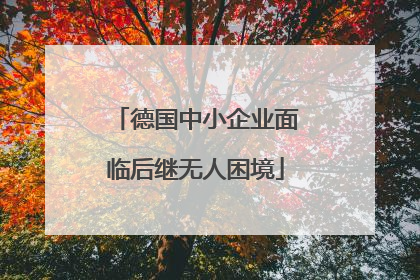 德国中小企业面临后继无人困境