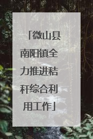 微山县南阳镇全力推进秸秆综合利用工作