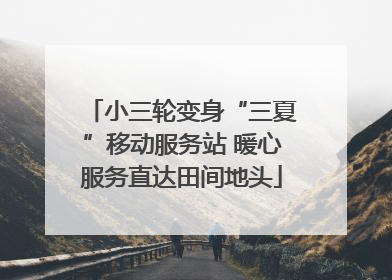 小三轮变身“三夏”移动服务站 暖心服务直达田间地头