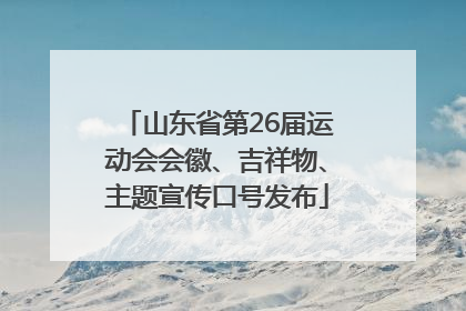 山东省第26届运动会会徽、吉祥物、主题宣传口号发布