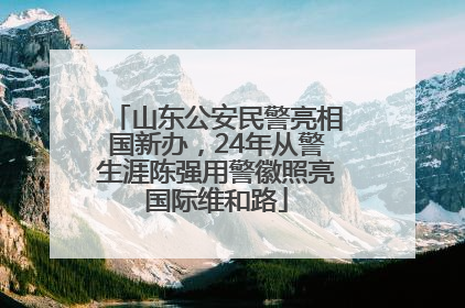 山东公安民警亮相国新办，24年从警生涯陈强用警徽照亮国际维和路