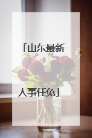 山东最新人事任免