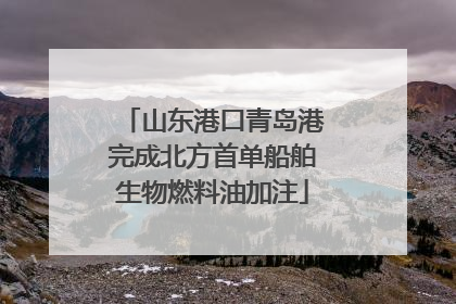 山东港口青岛港完成北方首单船舶生物燃料油加注