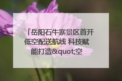 岳阳石牛寨景区首开低空配送航线 科技赋能打造"空中便利店"