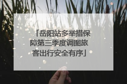岳阳站多举措保障第三季度调图旅客出行安全有序