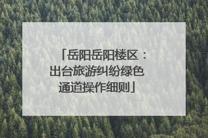 岳阳岳阳楼区：出台旅游纠纷绿色通道操作细则