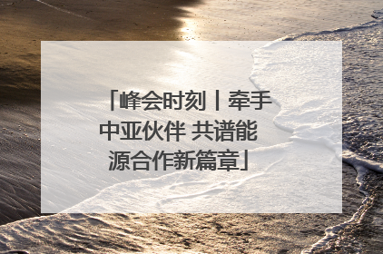 峰会时刻丨牵手中亚伙伴 共谱能源合作新篇章