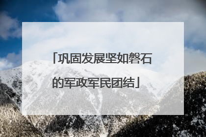 巩固发展坚如磐石的军政军民团结
