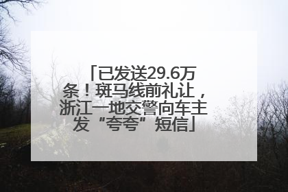 已发送29.6万条！斑马线前礼让，浙江一地交警向车主发“夸夸”短信