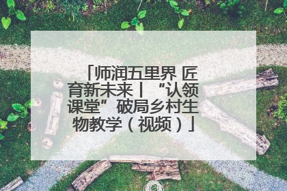 师润五里界 匠育新未来丨“认领课堂”破局乡村生物教学（视频）
