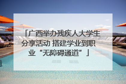 广西举办残疾人大学生分享活动 搭建学业到职业“无障碍通道”
