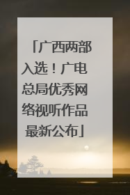 广西两部入选！广电总局优秀网络视听作品最新公布