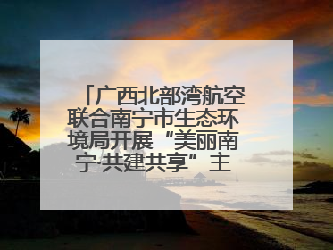 广西北部湾航空联合南宁市生态环境局开展“美丽南宁·共建共享”主题航班活动