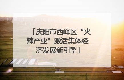 庆阳市西峰区“火辣产业”激活集体经济发展新引擎