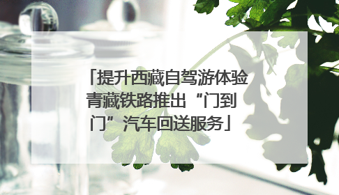 提升西藏自驾游体验 青藏铁路推出“门到门”汽车回送服务
