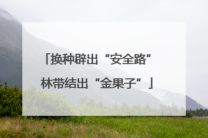 换种辟出“安全路” 林带结出“金果子”