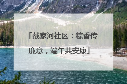 戴家河社区：粽香传廉意，端午共安康