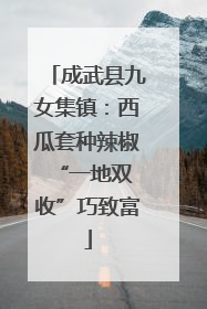 成武县九女集镇：西瓜套种辣椒 “一地双收”巧致富