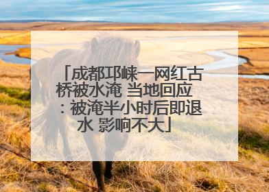 成都邛崃一网红古桥被水淹 当地回应：被淹半小时后即退水 影响不大