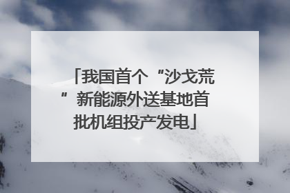 我国首个“沙戈荒”新能源外送基地首批机组投产发电