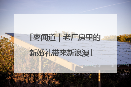 枣闻道｜老厂房里的新婚礼带来新浪漫
