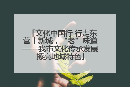 文化中国行 行走东营丨新城，“老”味道——我市文化传承发展擦亮地域特色
